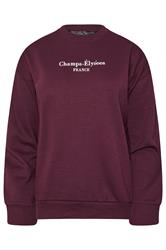 PixieGirl Petite Women's Burgundy Red Slogan Sweatshirt | PixieGirl 6