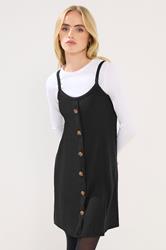PixieGirl Petite Women's Black Button Front Sleeveless Dress | PixieGirl 1