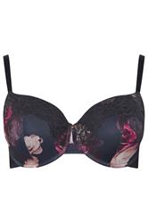 YOURSET 2 PACK Plus Size Navy Blue Floral Print T-Shirt Bras | Yours Clothing 10