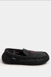 FARAH Black Checked Moccasin Slippers | BadRhino 2