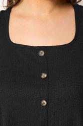 YOURS Plus Size Black Crinkle Vest Top | Yours Clothing 4