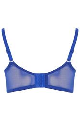 YOURS Plus Size Cobalt Blue Stretch Lace Non-Padded Underwired Balcony Bra | Yours Clothing 8