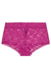 YOURSET 3 PACK Plus Size Pink & Blue Lace Mid Rise Shorts | Yours Clothing  6