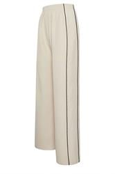 LTS Tall Women's Ivory White Piped Wide Leg Trousers | Long Tall Sally 6