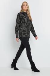 LTS Tall Black Abstract Dash Long Sleeve Shirt | Long Tall Sally 2