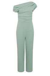 STAR Sage Green Wide Leg Draped Jumpsuit | StarBYJM 5