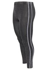 YOURS ACTIVE Plus Size Grey Acid Wash Side Stripe Leggings | Yours Clothing 6