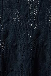EVANS Plus Size Navy Blue Roll Neck Knitted Jumper | Evans 8