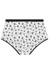 YOURSET 5 PACK Plus Size Black & White Floral Print Full Briefs | Yours Clothing 8