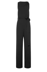 LTS Tall Black Belted Wide Leg Jumpsuit