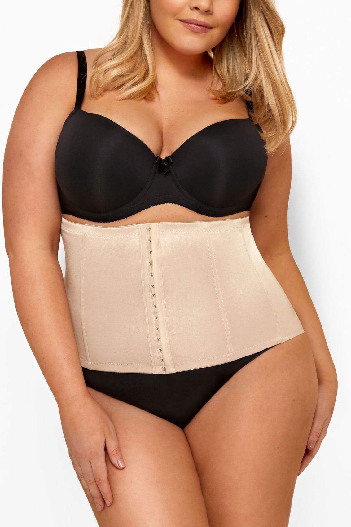Plus Size Nude Hook & Eye Control Belly Band | Yours Clothing 1