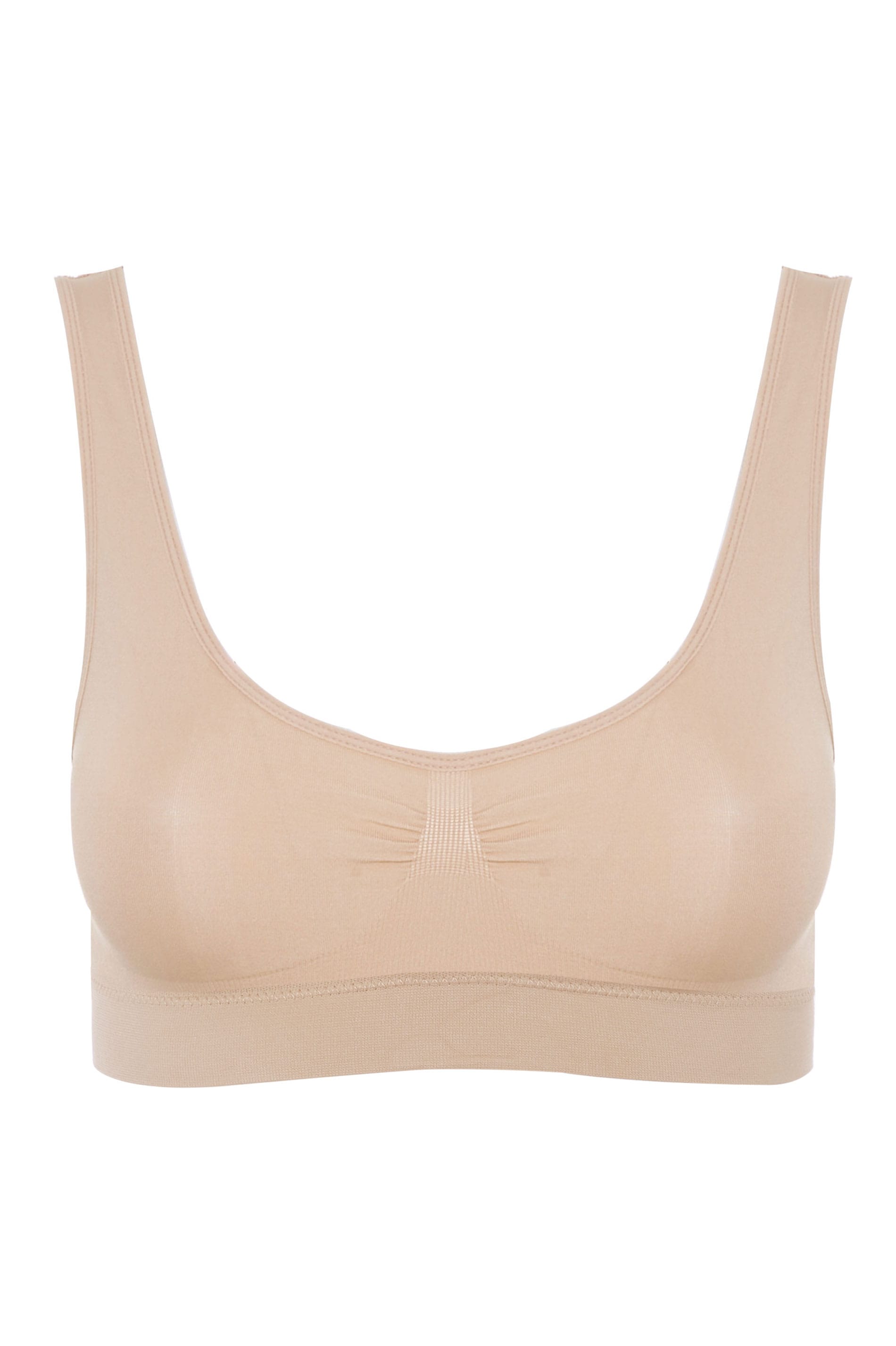 YOURS Plus Size Nude Seamless Non-Padded Non-Wired Bralette | Yours Clothing 4
