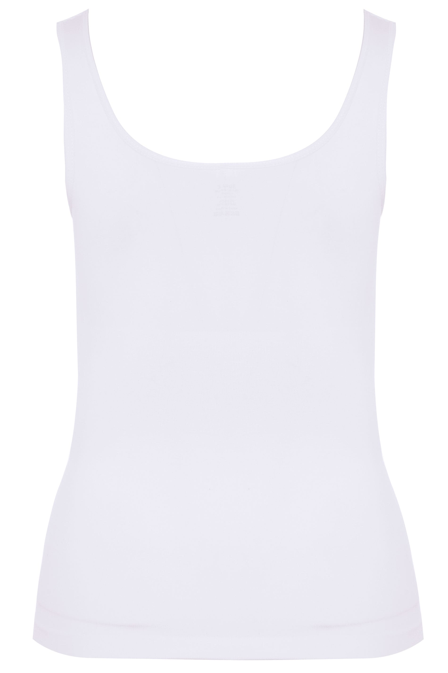 Plus Size White Seamless Control Vest Top | Yours Clothing 4