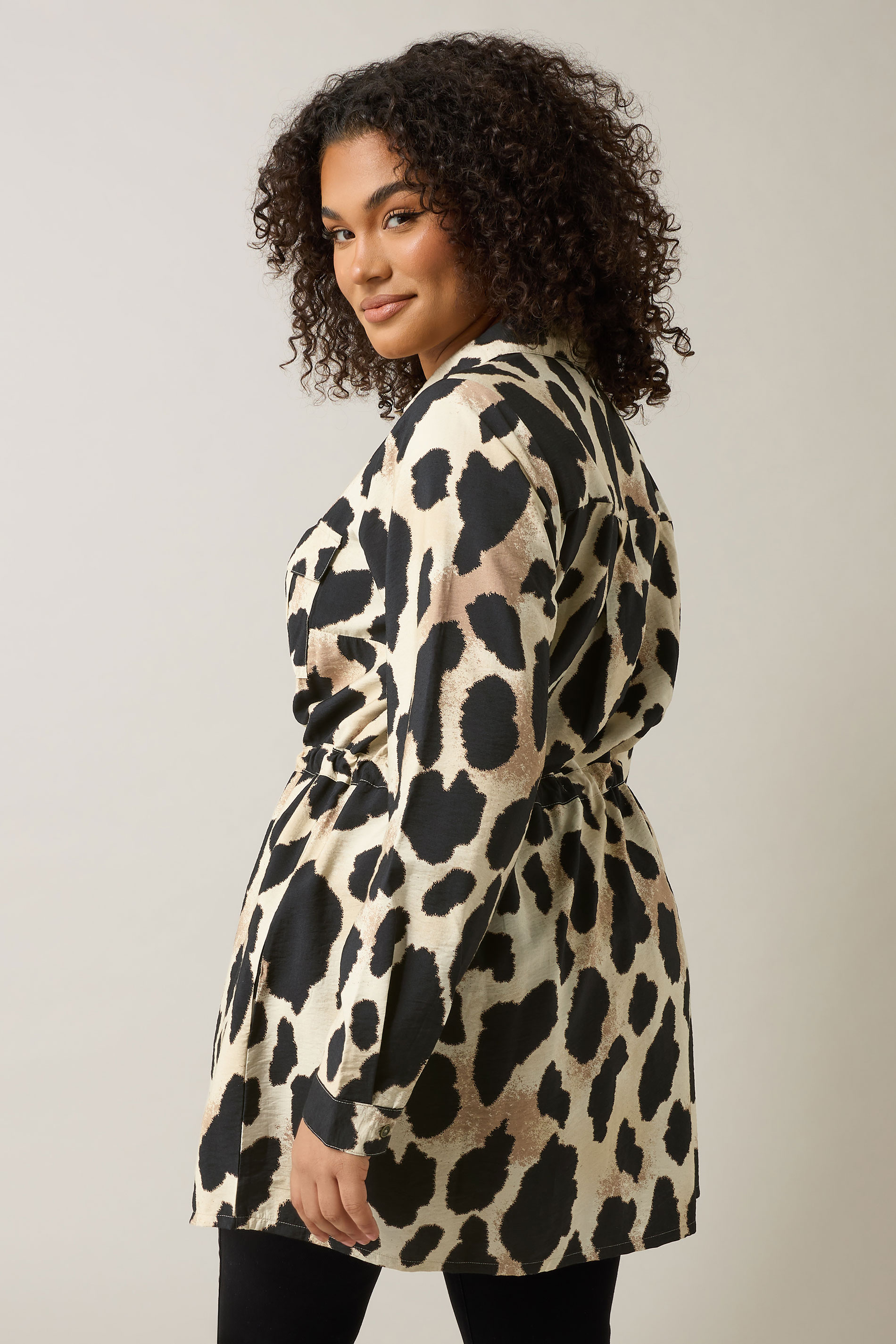 EVANS Plus Size Natural Brown Leopard Print Shirt | Evans 4
