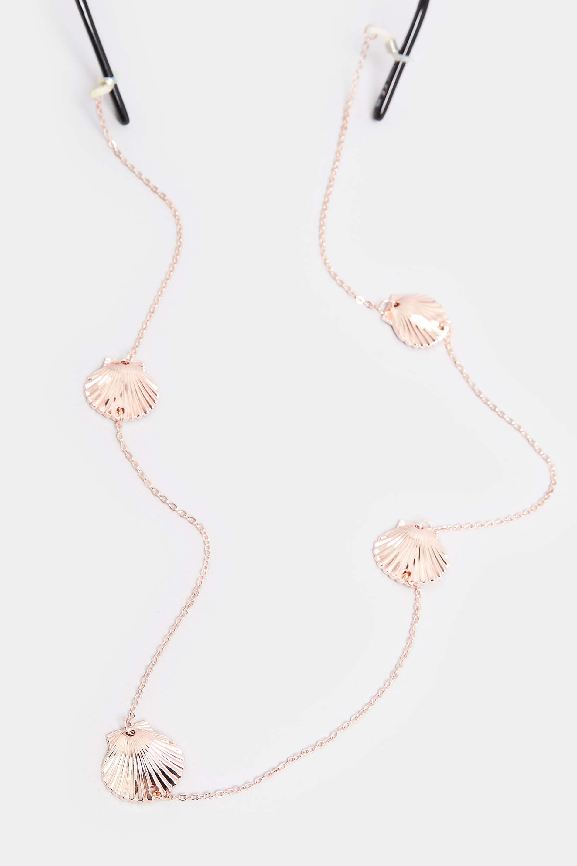 Rose Gold Shell Sunglasses Chain | Yours Clothing 2
