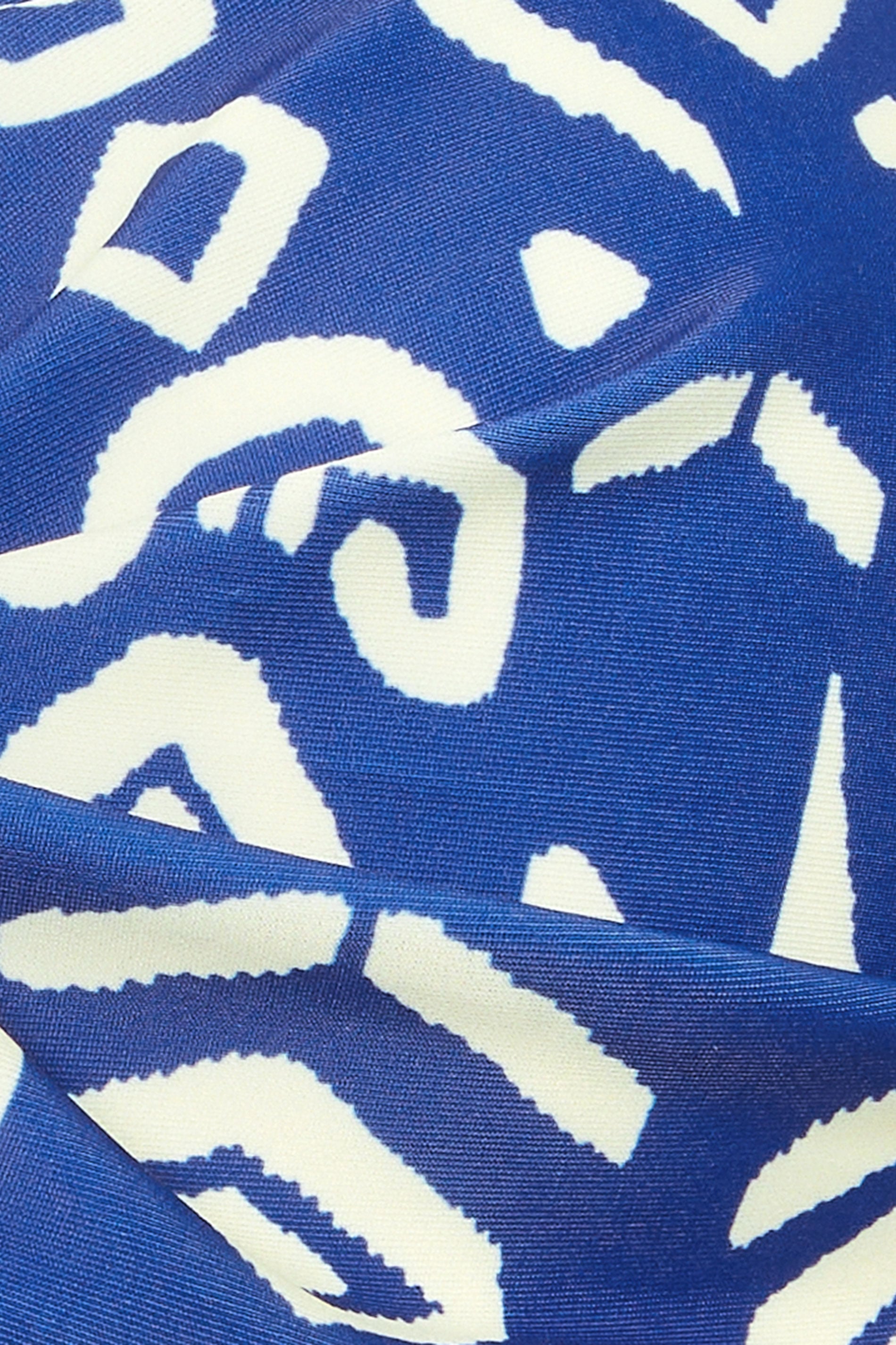 M&Co Cobalt Blue Ikat Print Bandeau Bikini Top | M&Co 6
