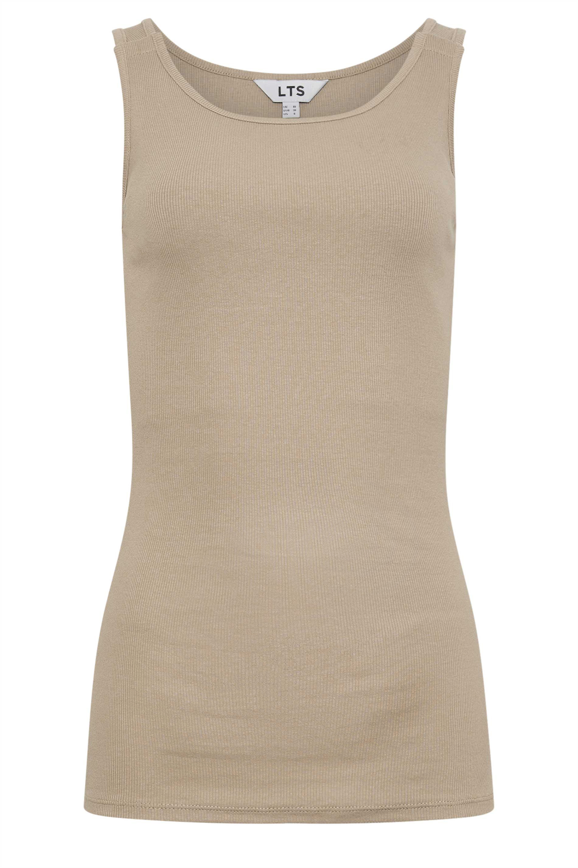 LTS Tall Womens Maternity Beige Brown Popper Fastening Nursing Vest | Long Tall Sally 6