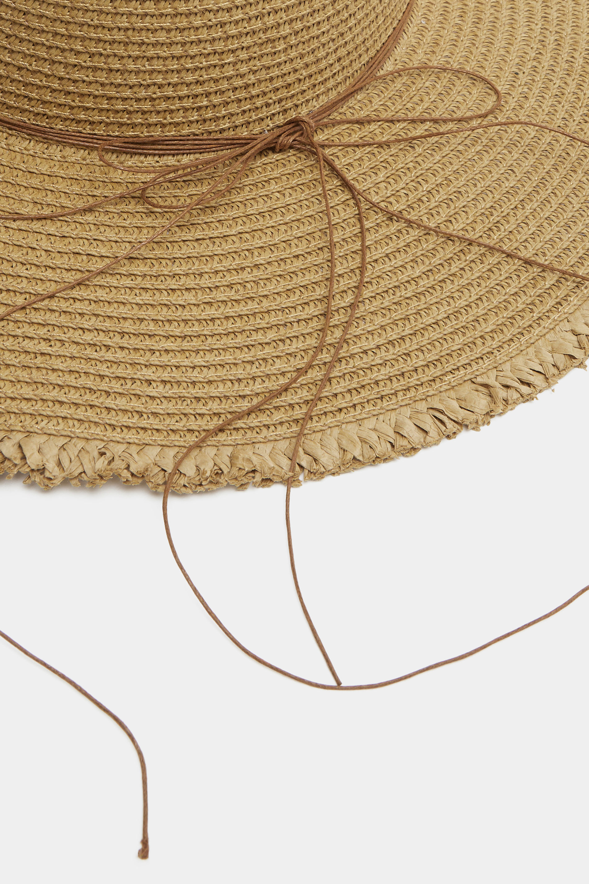 Brown Bead Detail Straw Hat | Yours Clothing 4