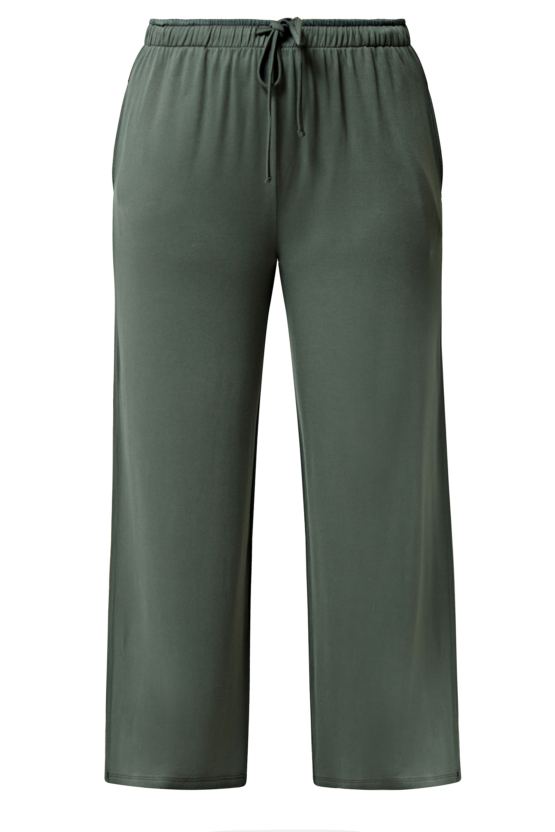 YOURS Plus Size Sage Green Soft Touch Wide Leg Joggers | Yours Clothing 5