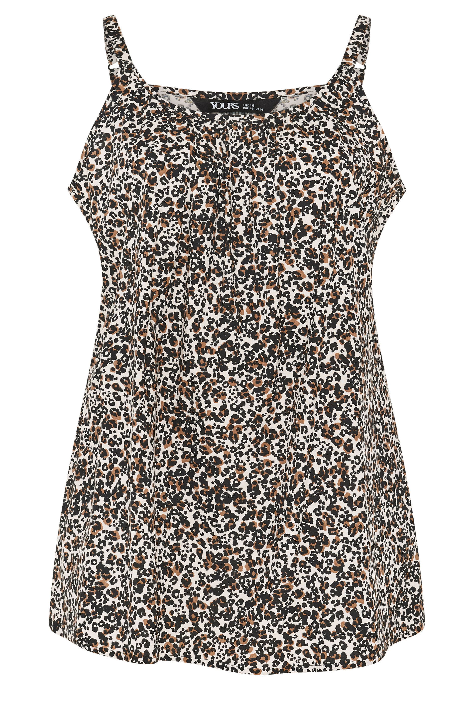 YOURS Plus Size Brown Leopard Print Vest Top \ Yours Clothing 5