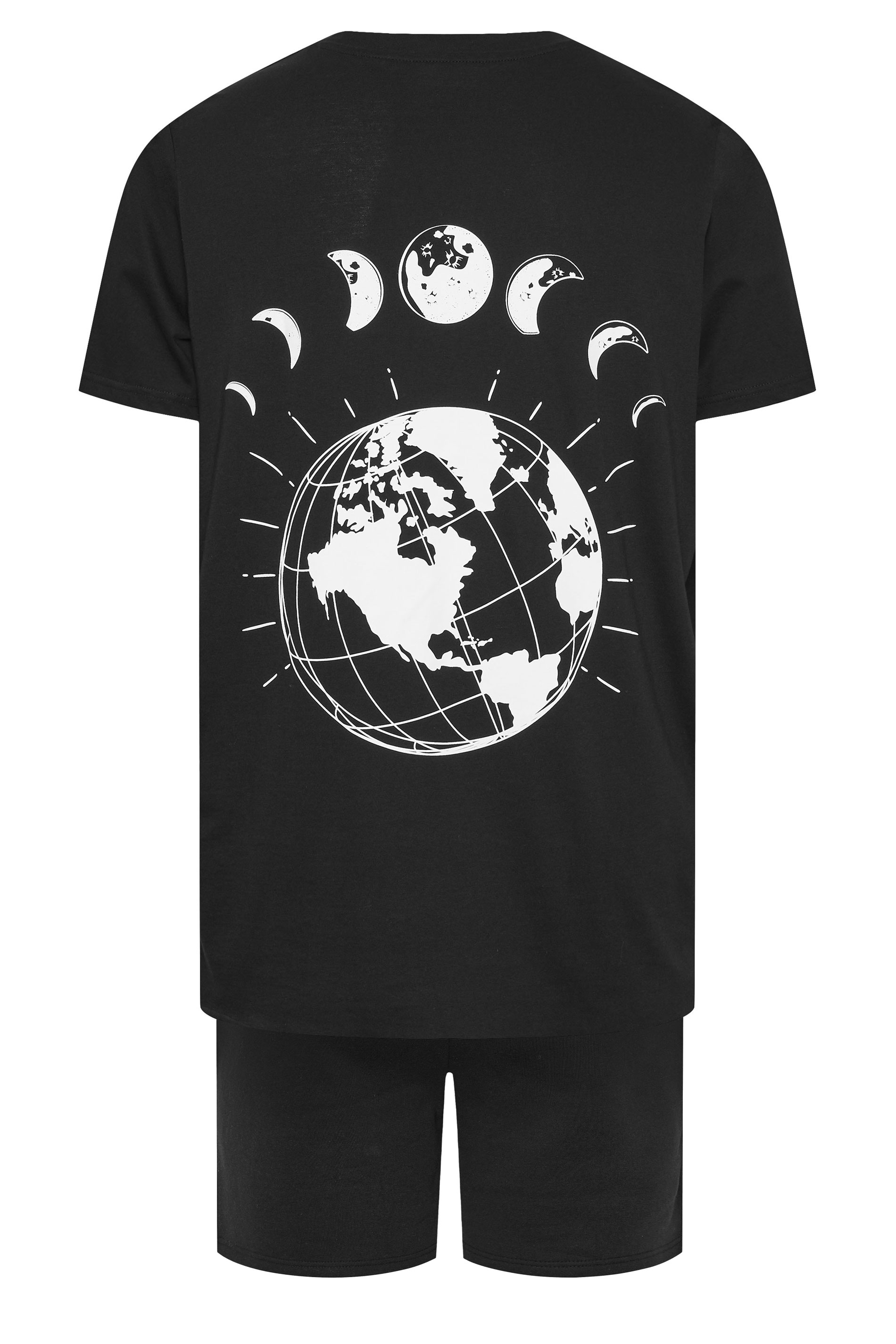 JACK & JONES Big & Tall Black T-Shirt & Short Set | BadRhino 5