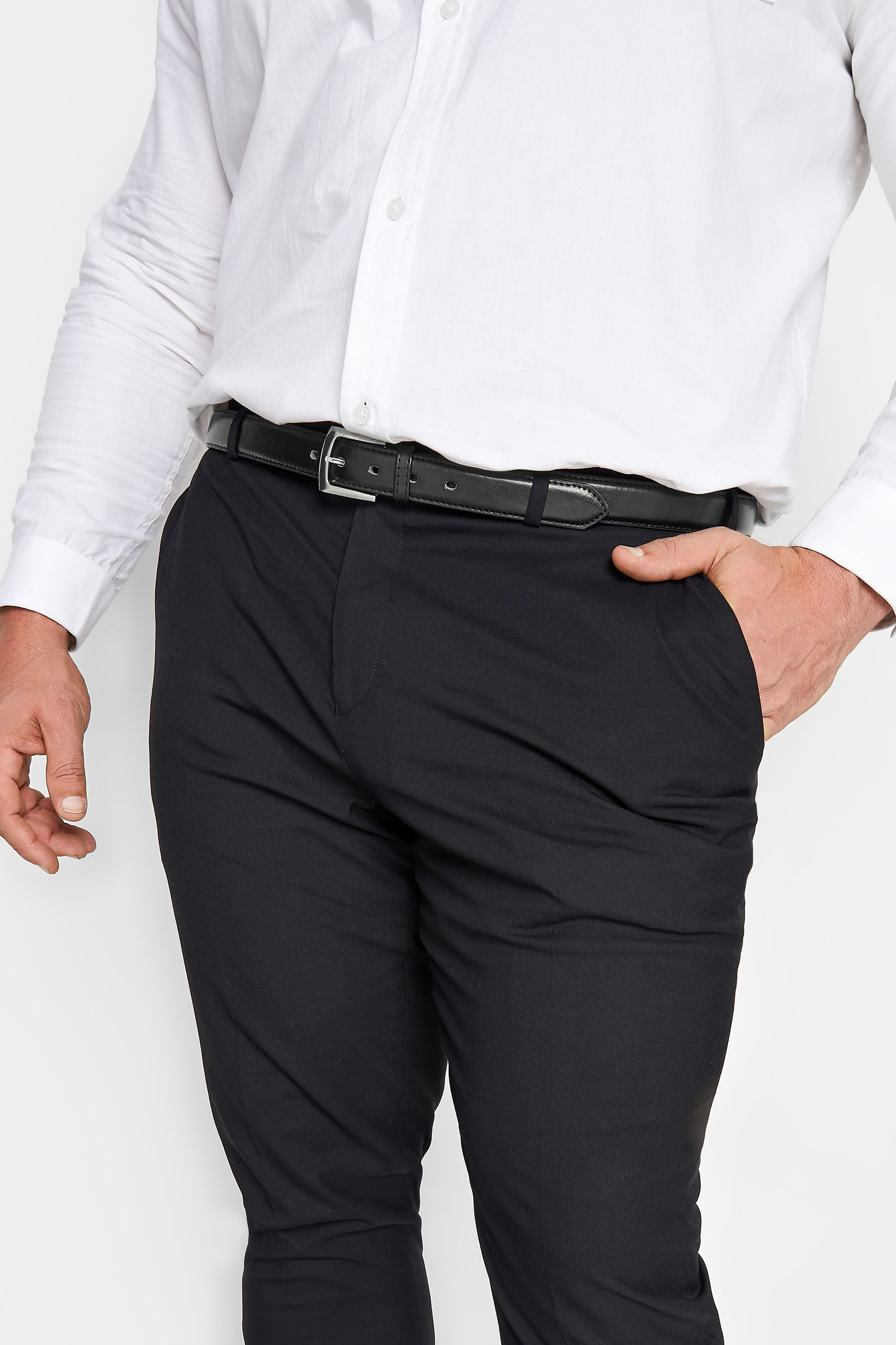 D555 Black Bonded Leather Belt | BadRhino  3