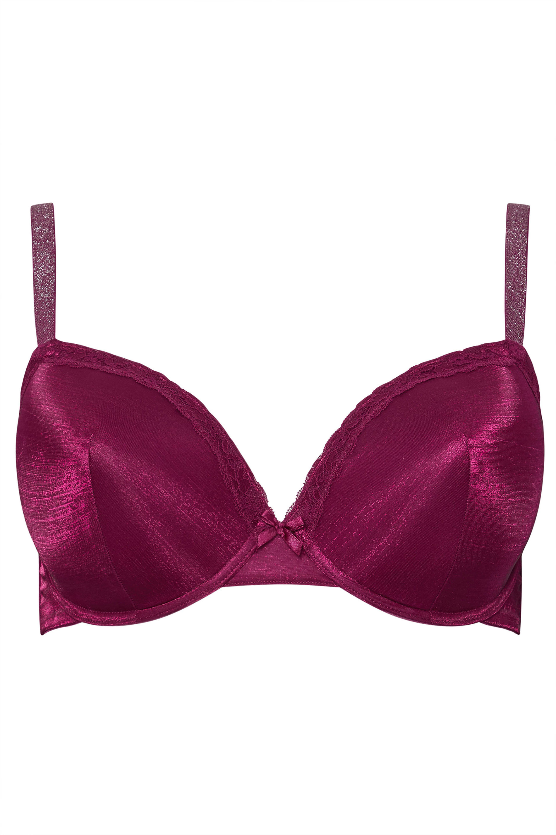 YOURSET 2 PACK Plus Size Red & Black Underwired T-Shirt Bras | Yours Clothing 9