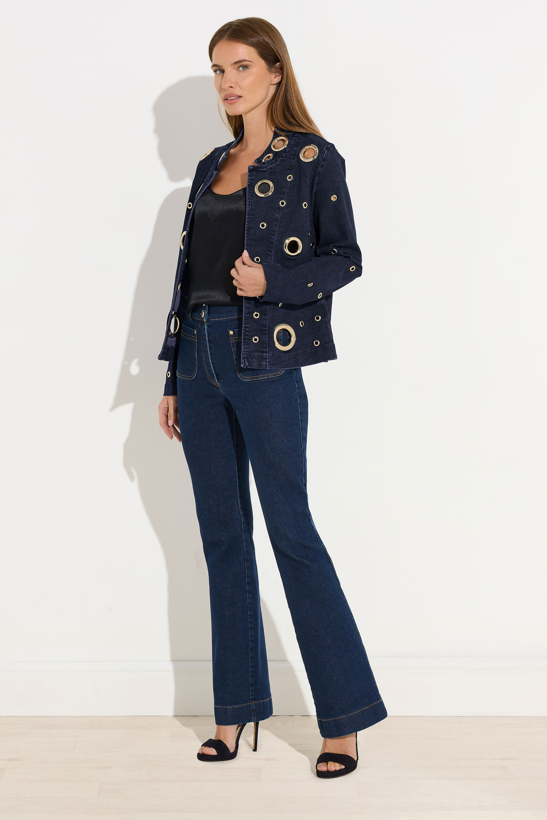 STAR Blue Denim Eyelet Detail Jacket | StarByJM 4