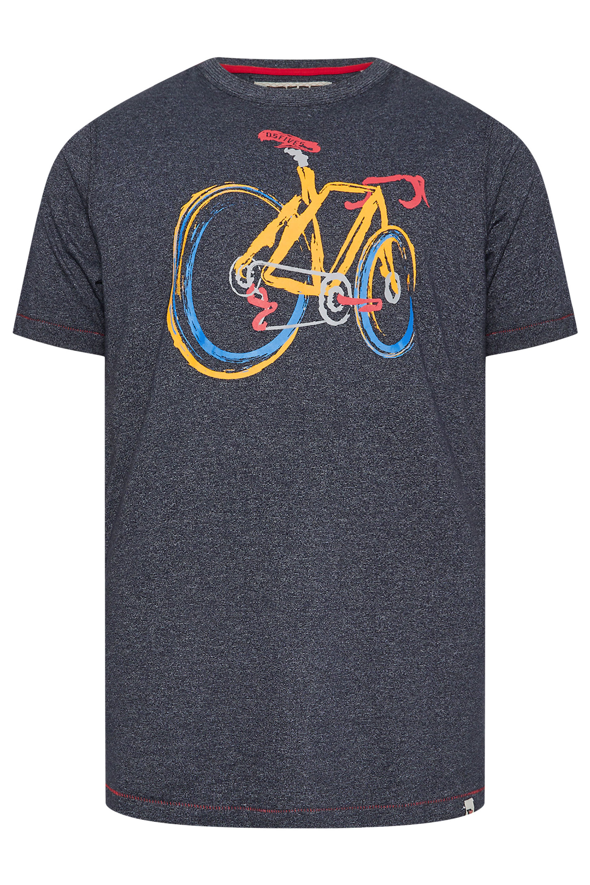 D555 Big & Tall Abstract Bicycle Graphic Print T-Shirt | BadRhino 2