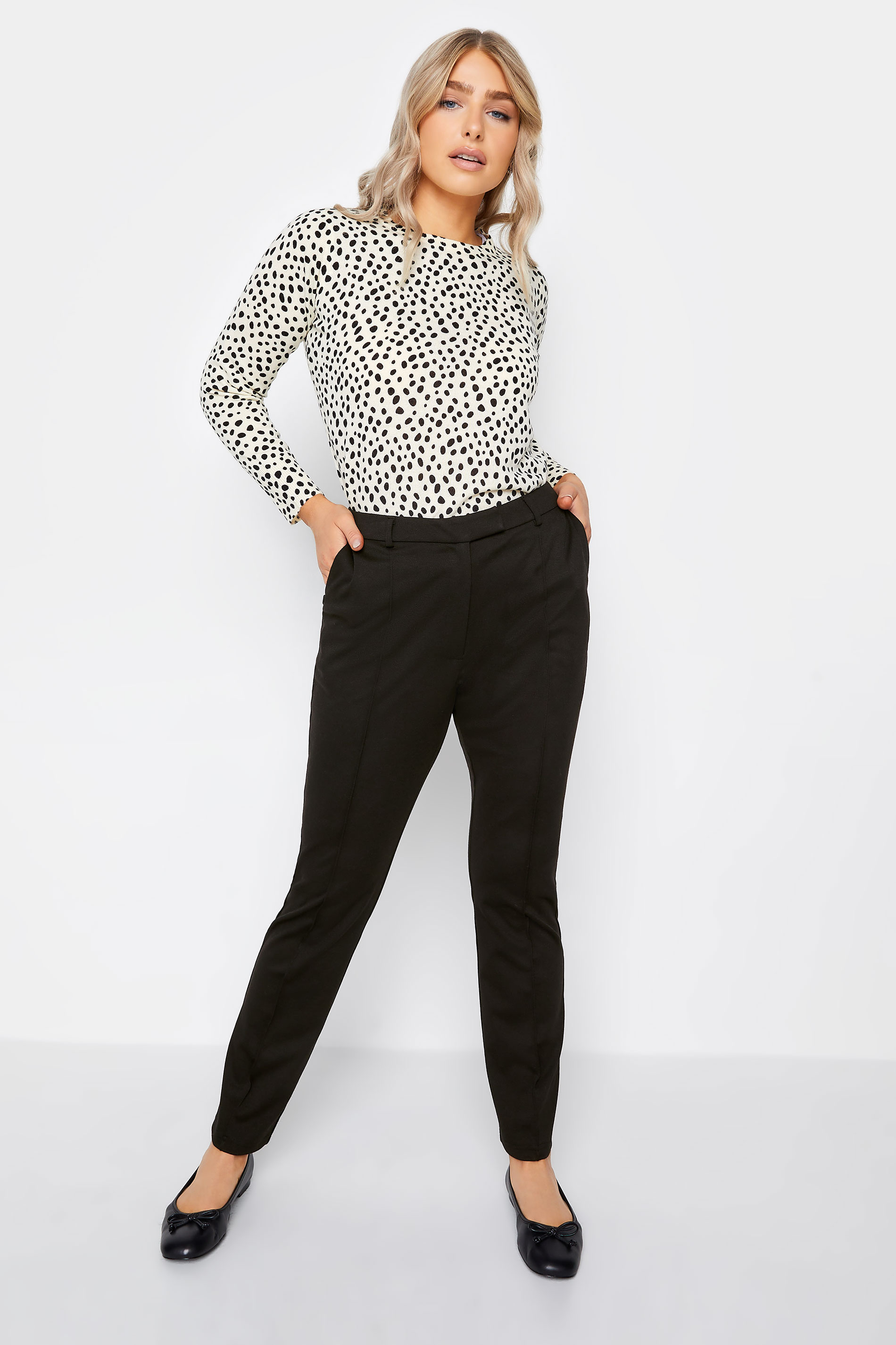 Buy Black Ponte Slim Leg Trousers from Next Luxembourg
