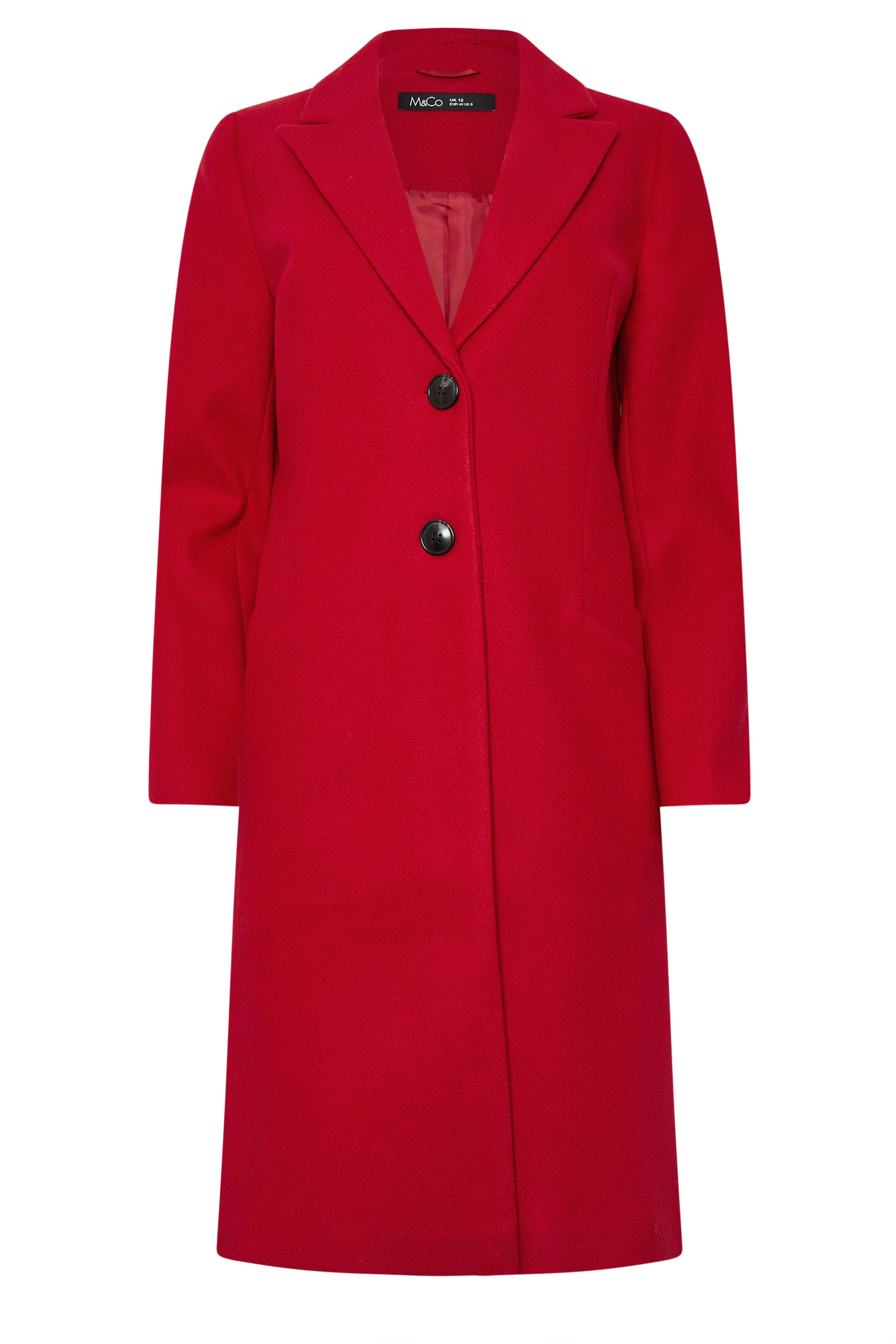 M&Co Red Midi Tailored Formal Coat | M&Co 7