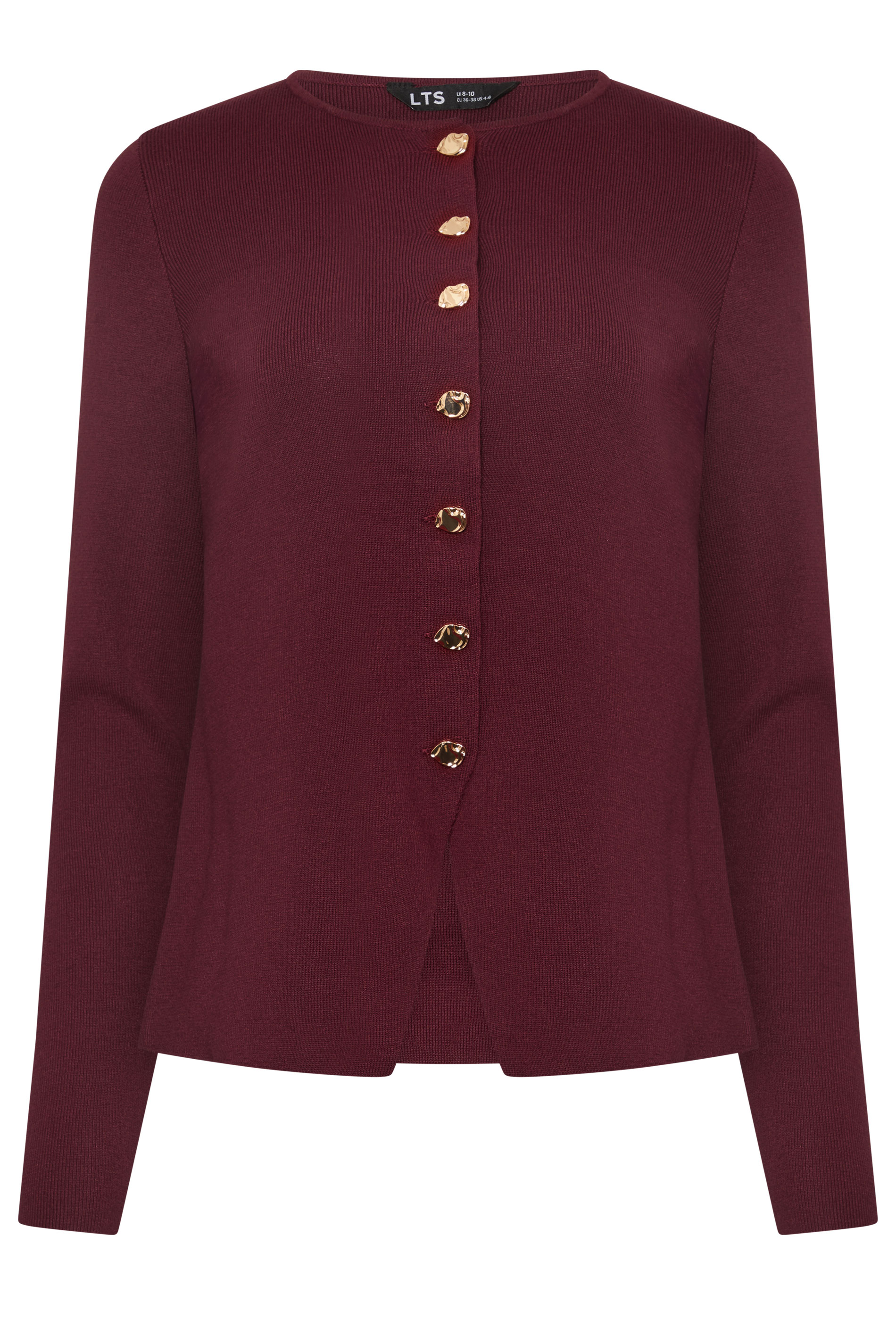 LTS Tall Women's Burgundy Red Button Cardigan | Long Tall Sally 5