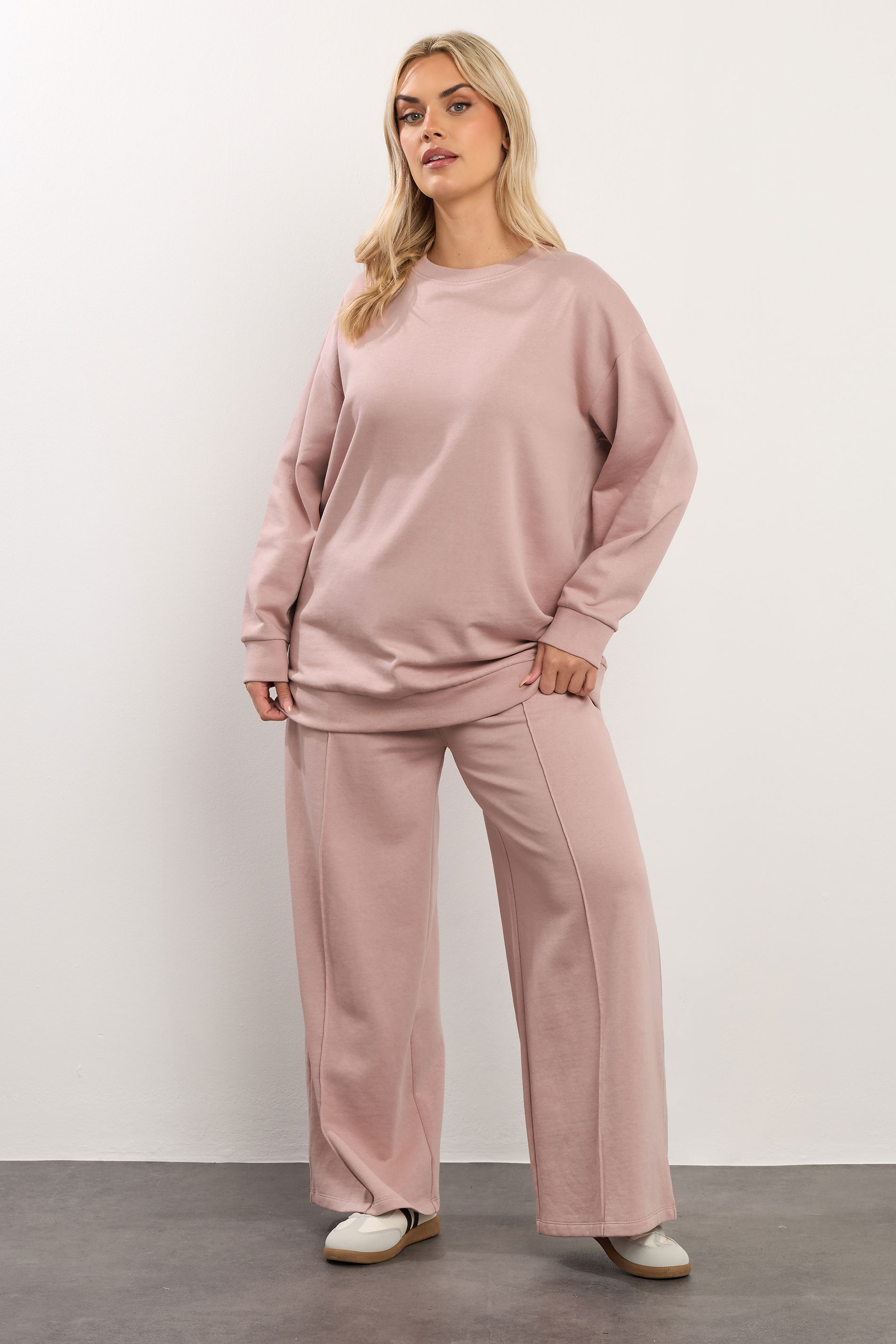 YOURS Plus Size Dusky Pink Sweatshirt  | Yours Clothing 1