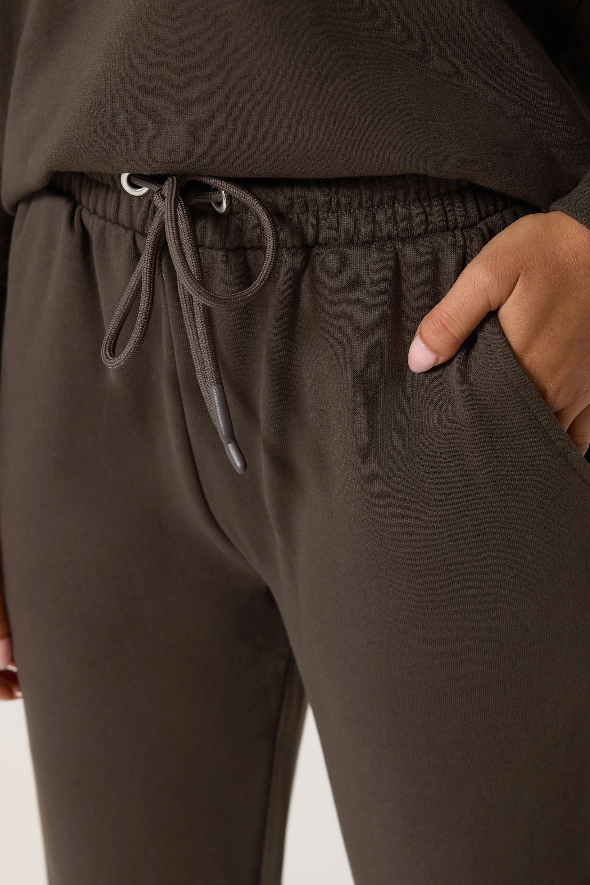 M&Co Petite Chocolate Brown Cuffed Joggers | M&Co 4