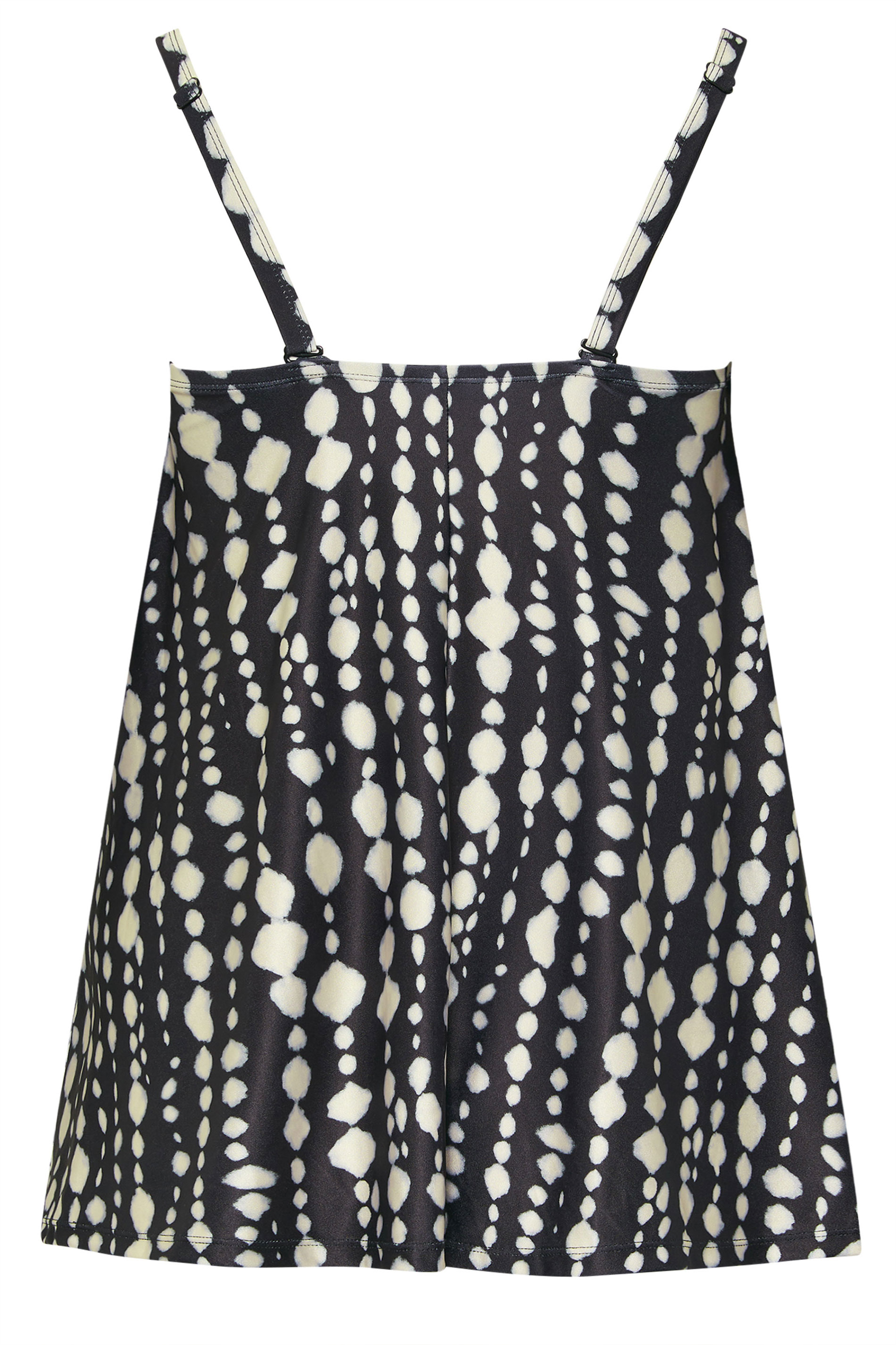 YOURS Plus Size Black Spot Print Tankini Top | Yours Clothing 11