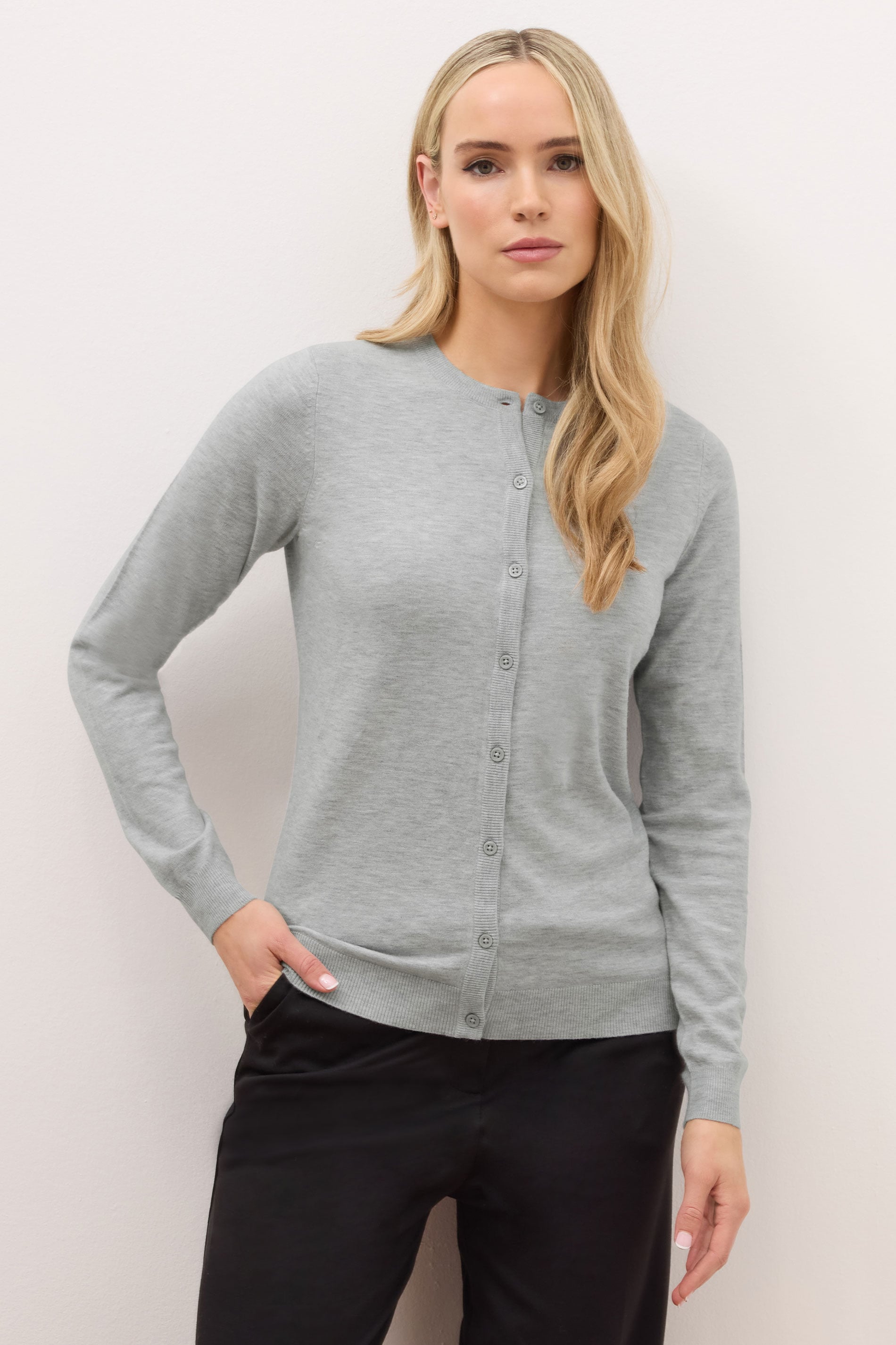 LTS PREMIUM Tall Light Grey Button Down Cardigan | Long Tall Sally 3