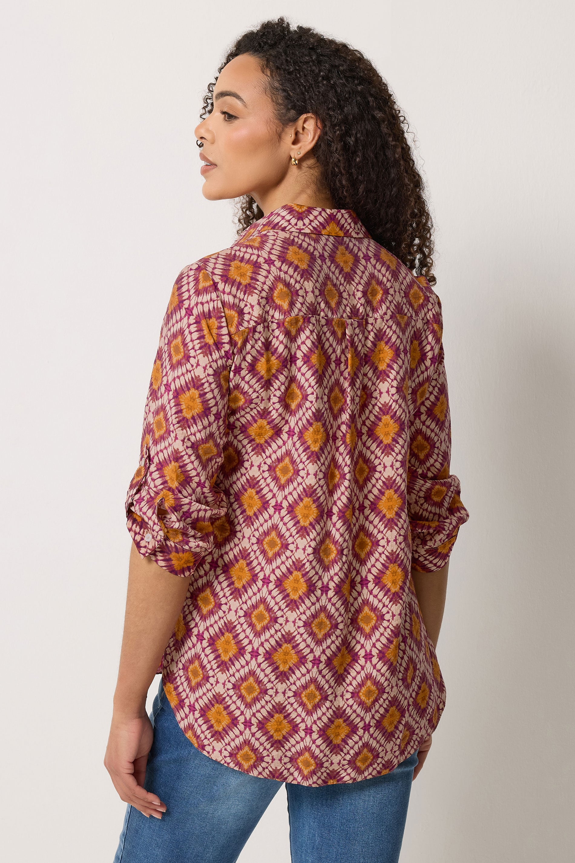M&Co Orange Abstract Print Shirt | M&Co 2