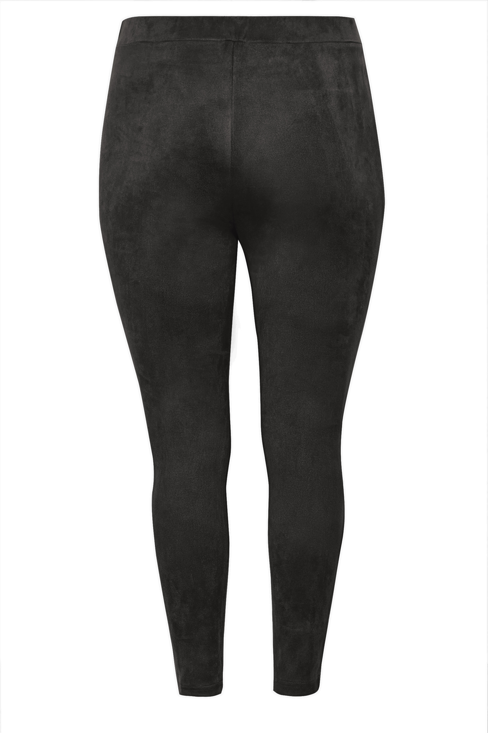 Plus Size Black Faux Suede Stretch High Waisted Leggings | Yours Clothing 5