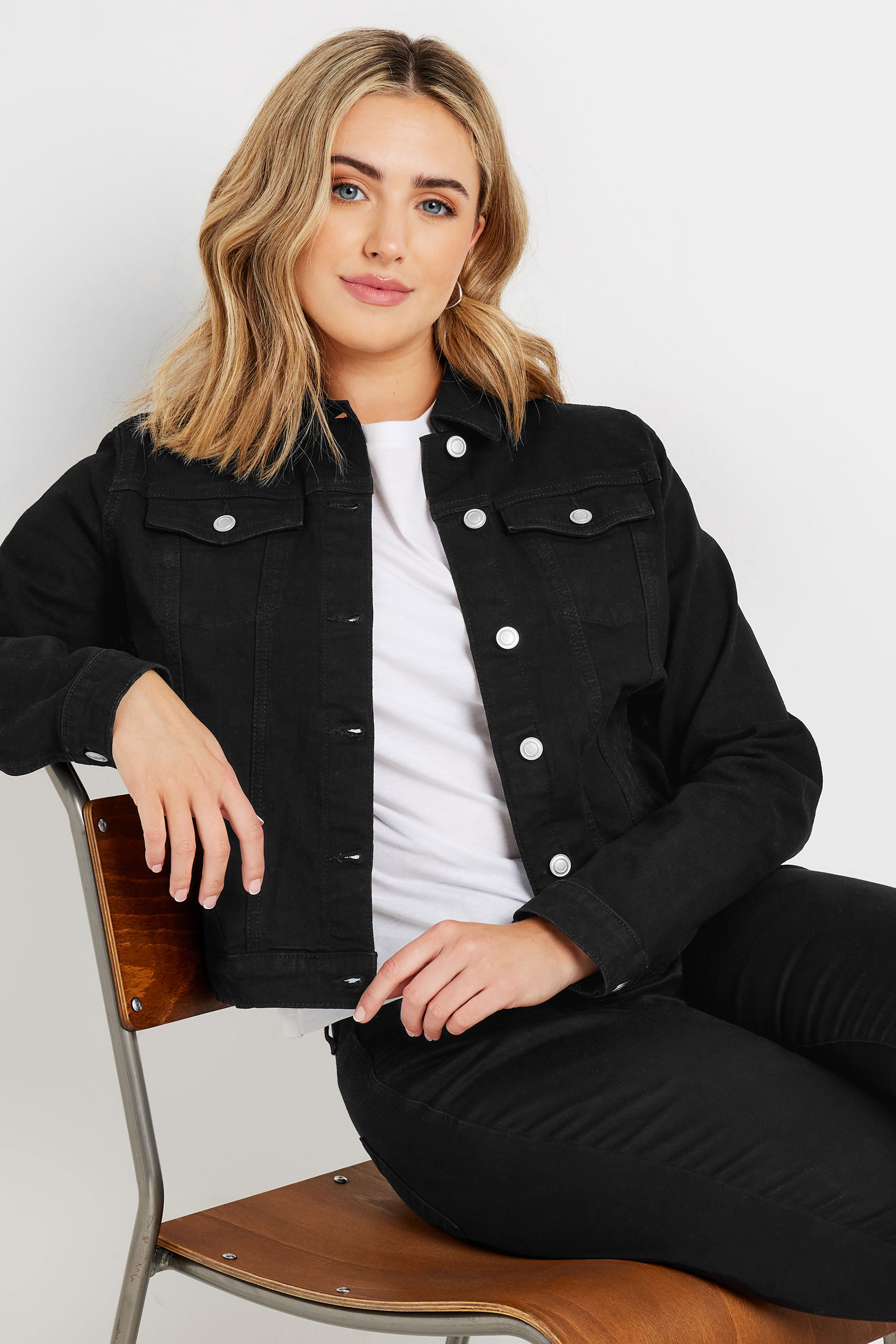 M Co Black Denim Jacket