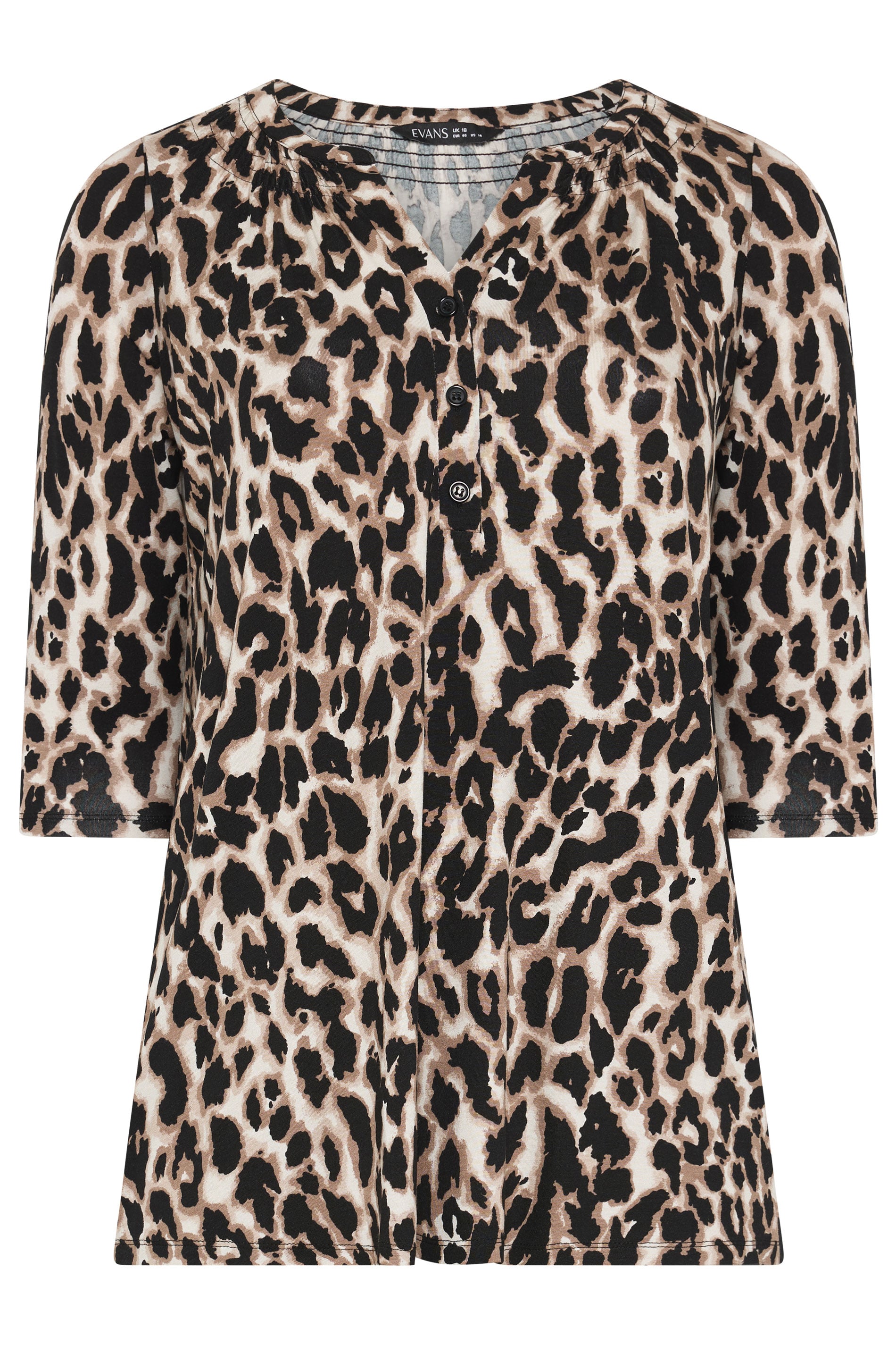 EVANS Plus Size Brown Animal Print Jersey Top | Evans  5