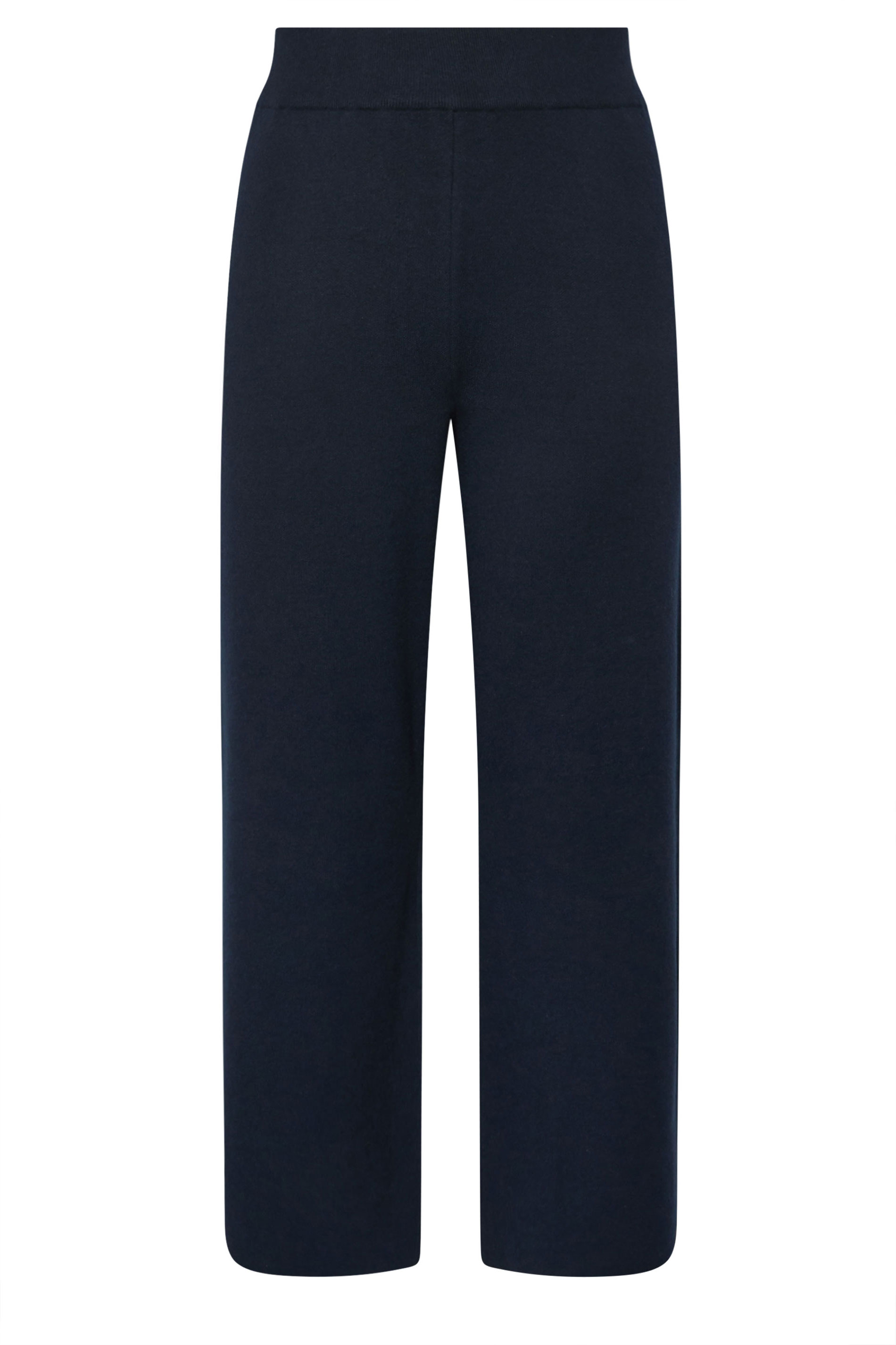 EVANS Plus Size Navy Blue Luxury Knitted Trousers | Evans 6