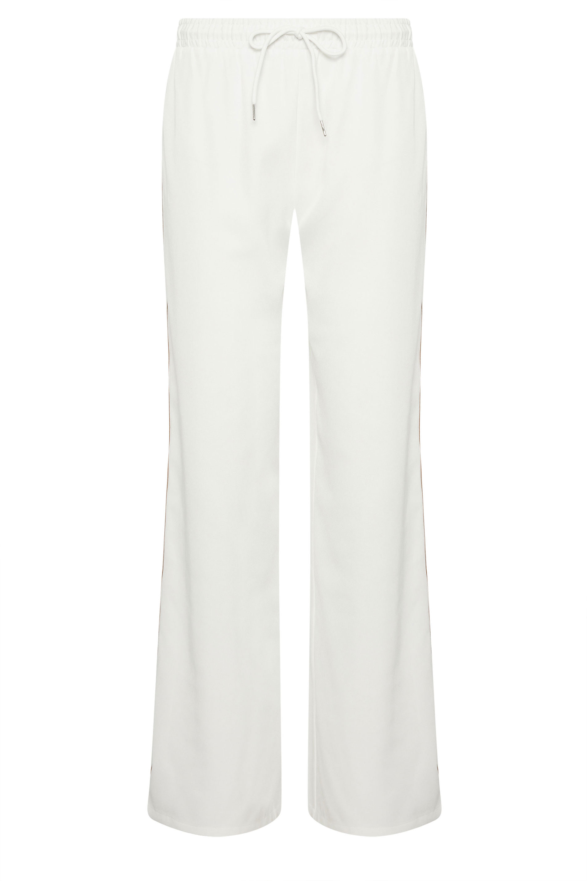 LTS Tall Women's Ivory White Side Stripe Wide Leg Trousers | Long Tall Sally 6