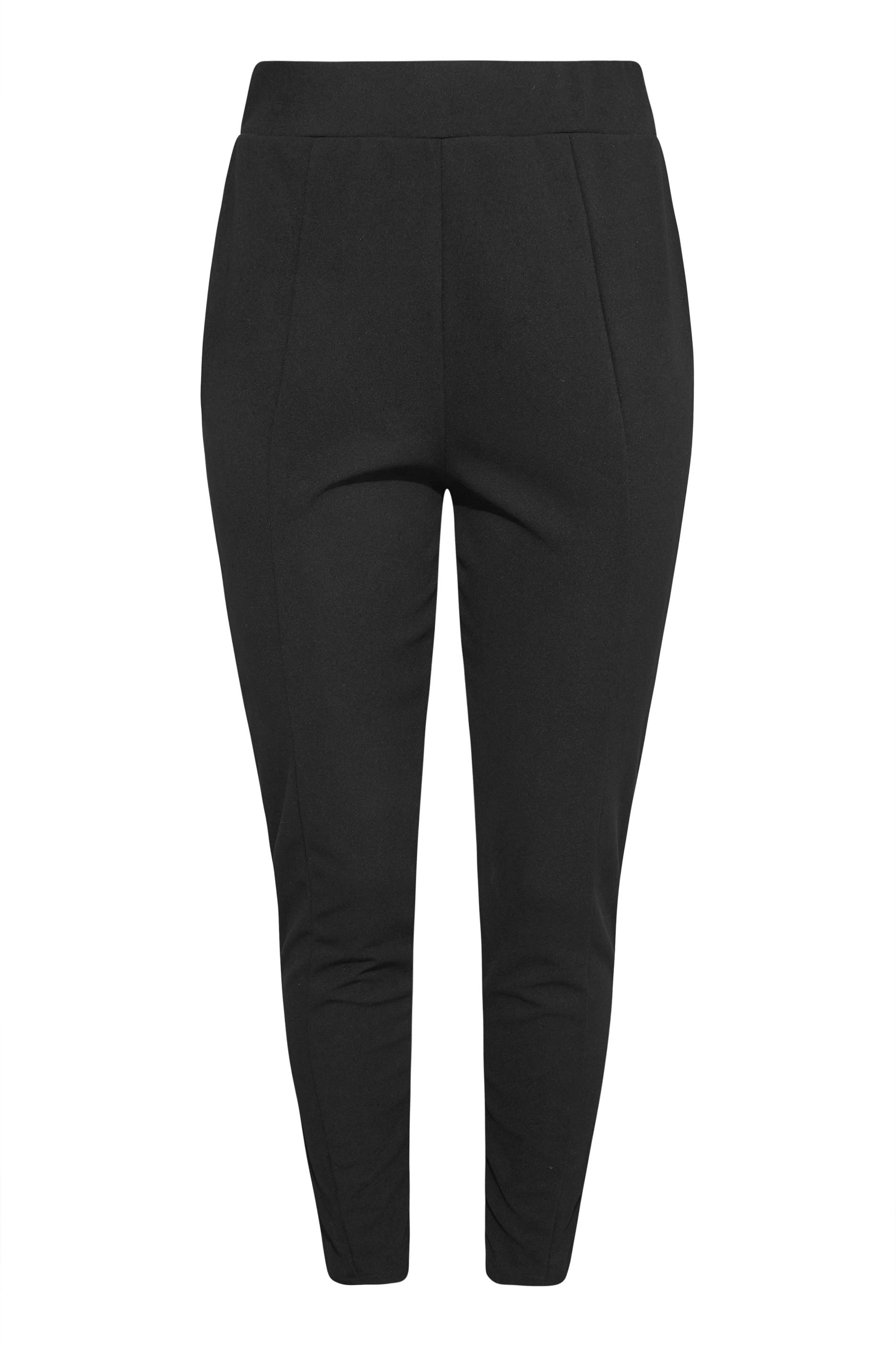Plus Size Black Tapered Trousers | Yours Clothing 7