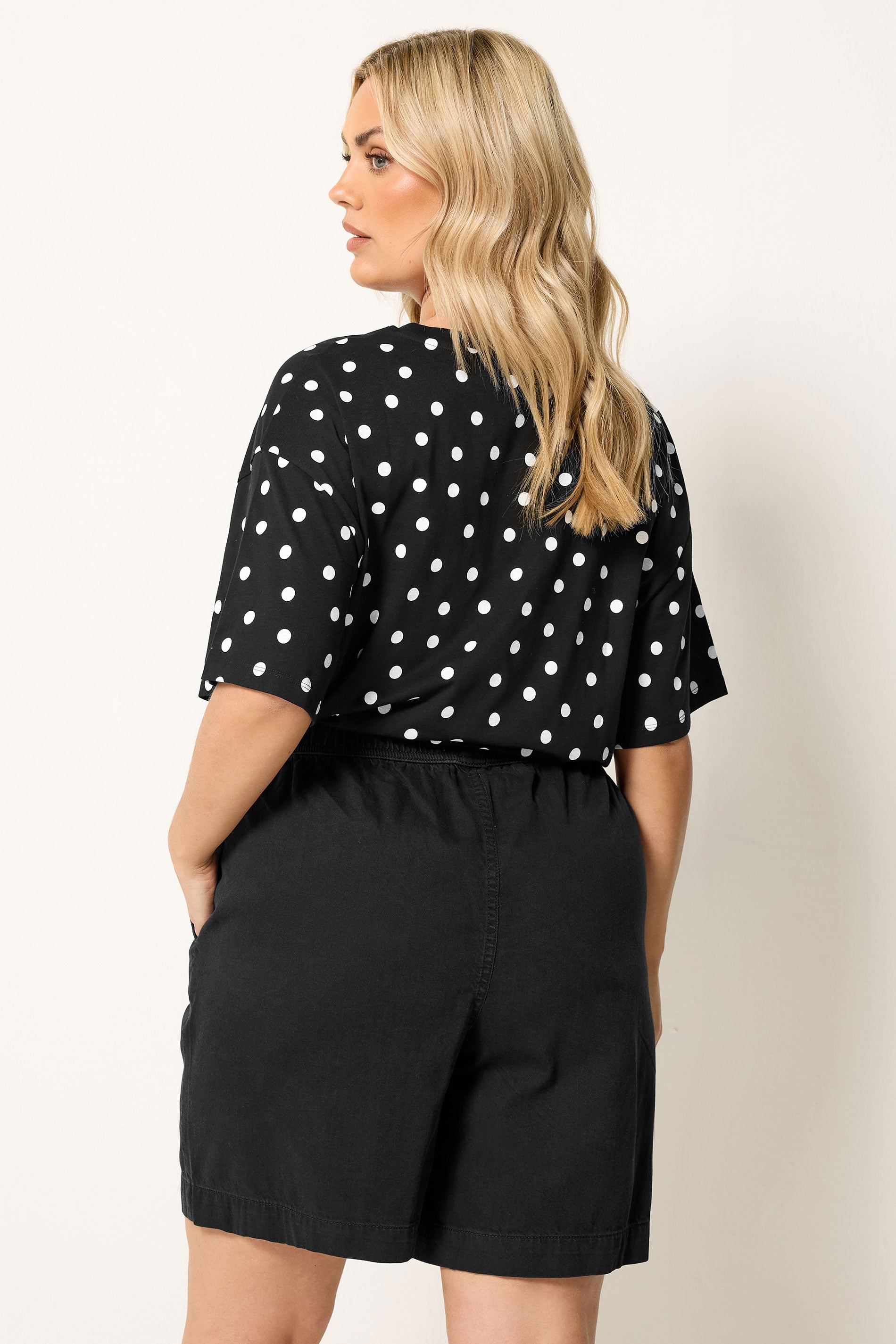 YOURS Plus Size Blacked Washed Denim Shorts | Yours Clothing 2