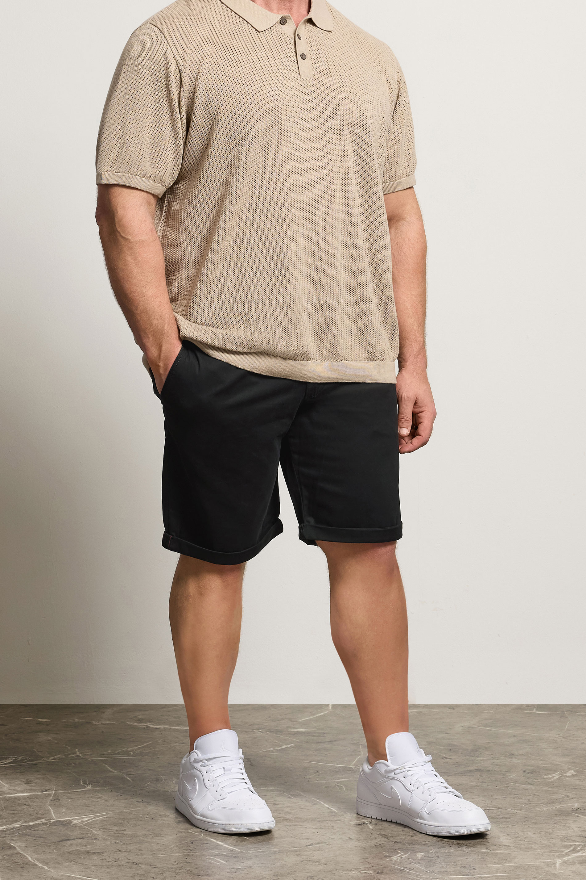 JACK & JONES Big & Tall Black Shorts | BadRhino 3