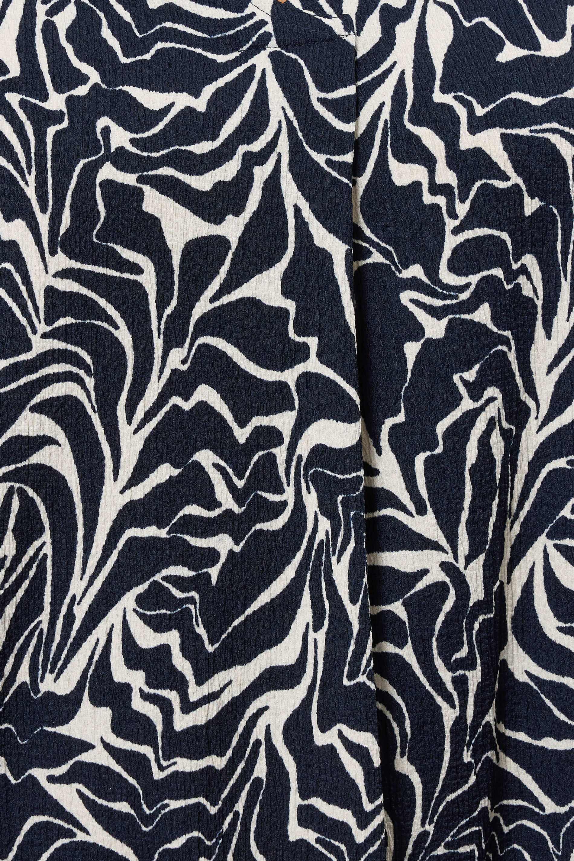 EVANS Plus Size Navy Blue Abstract Floral Pleat Front Swing Top | Evans 5