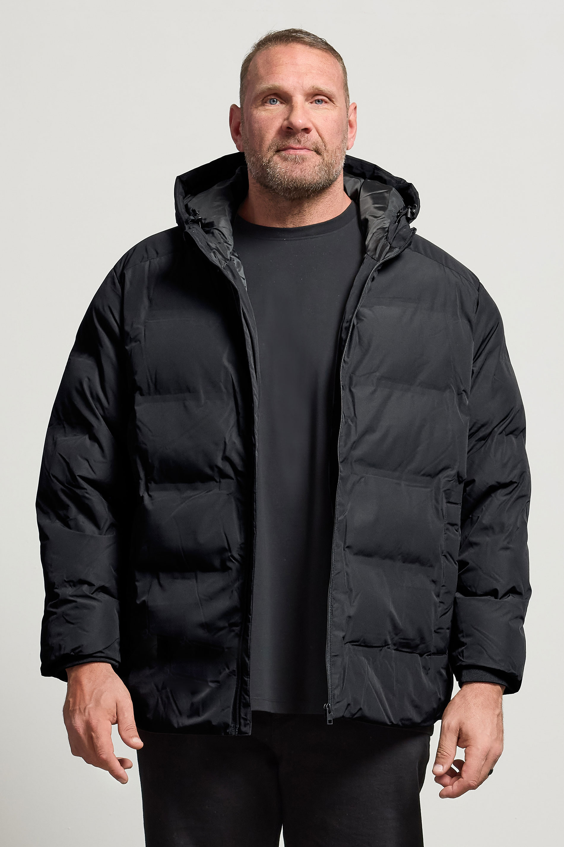 JACK & JONES Big & Tall Black Puffer Jacket | BadRhino 3
