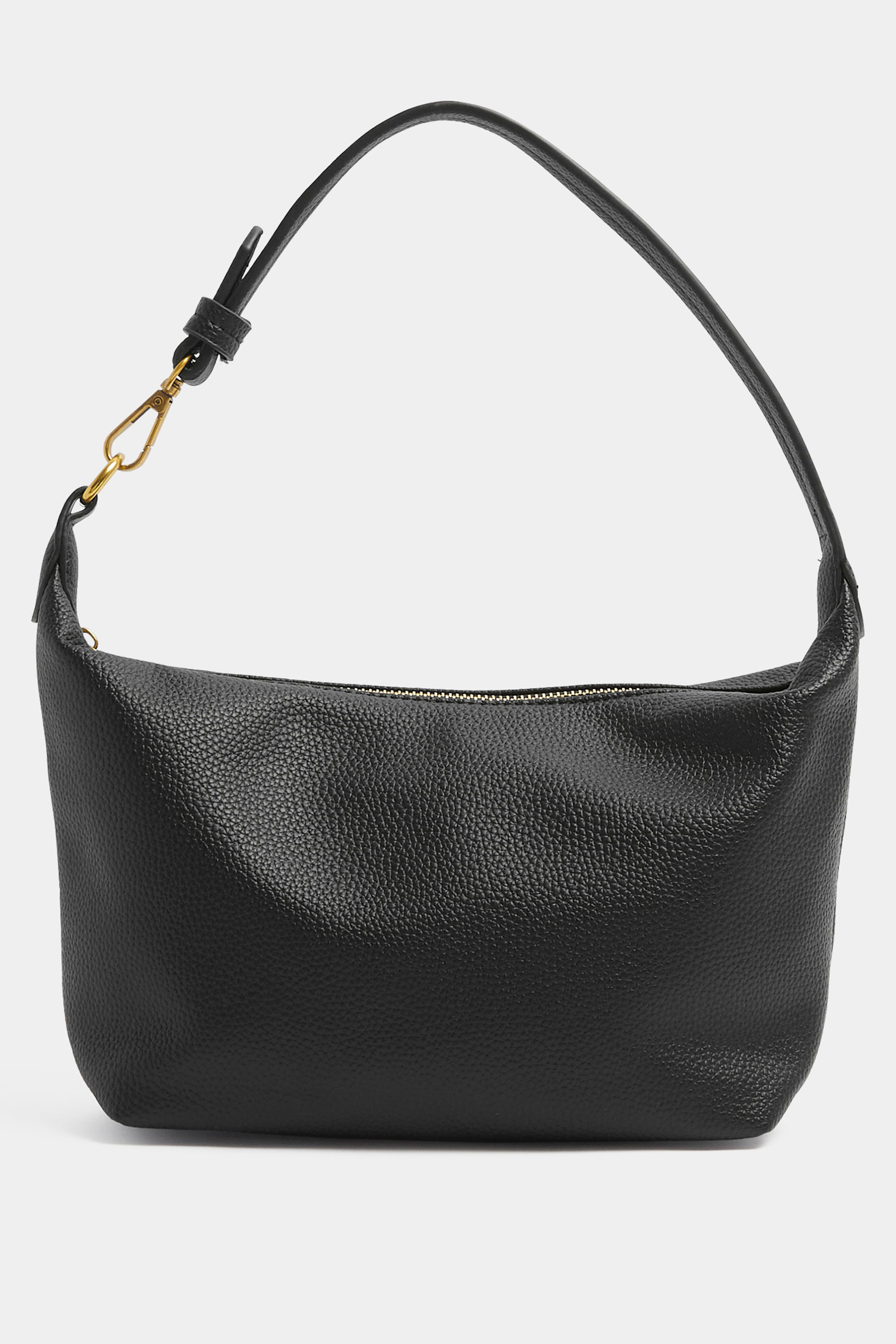 Black Button Strap Tote Bag | Yours Clothing 3