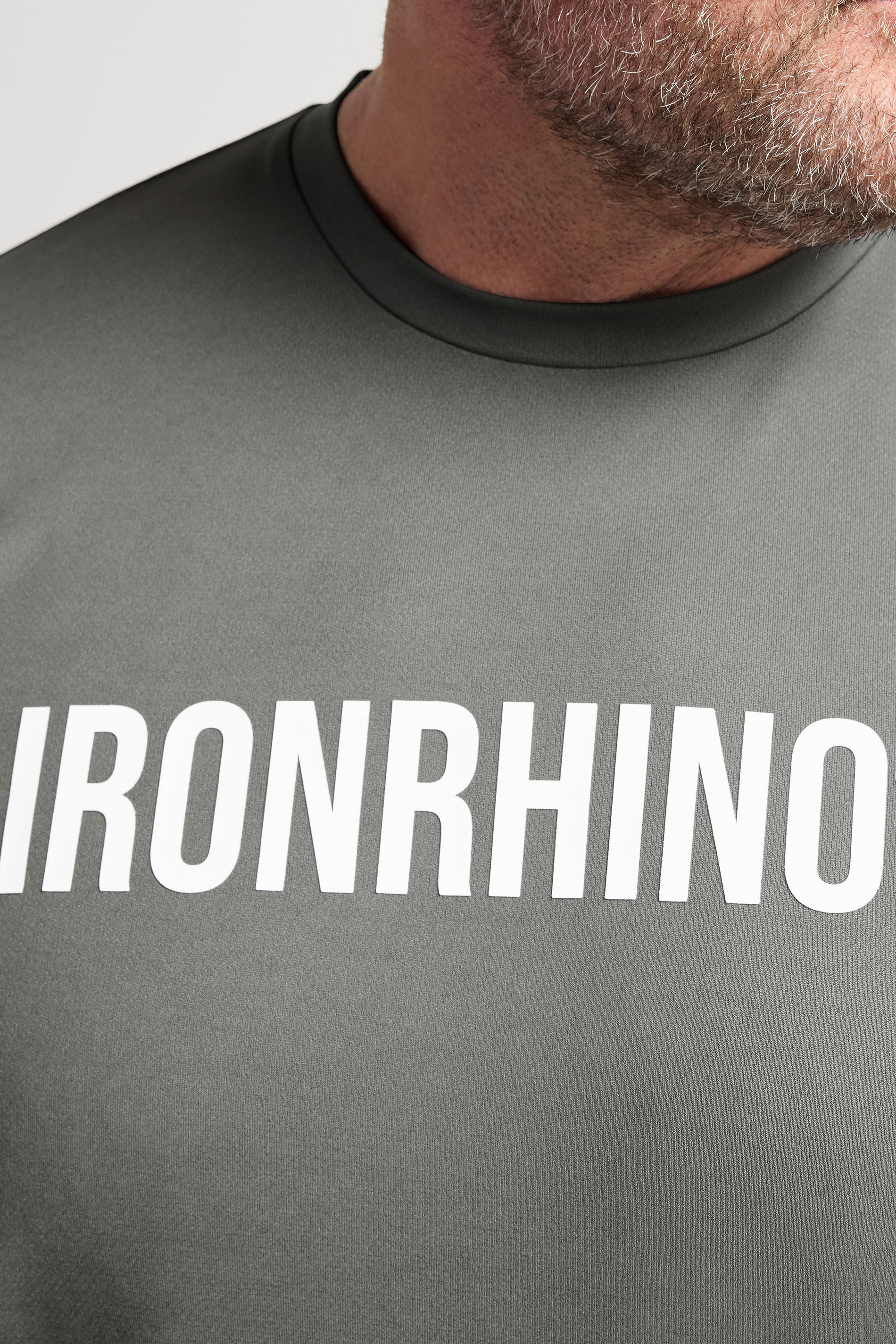 IronRhino Big & Tall Grey Branded Performance T-Shirt | BadRhino 4