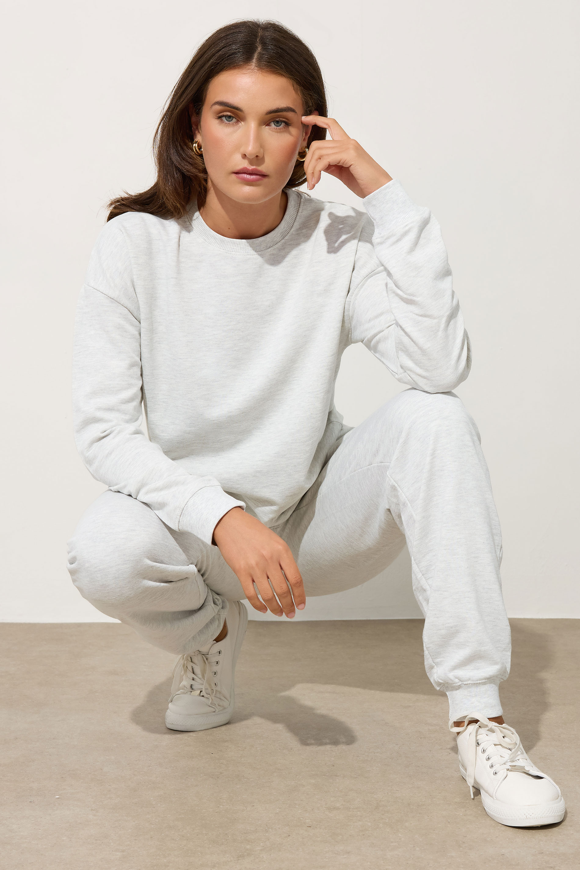 LTS Tall Light Grey Long Sleeve Sweatshirt | Long Tall Sally  3